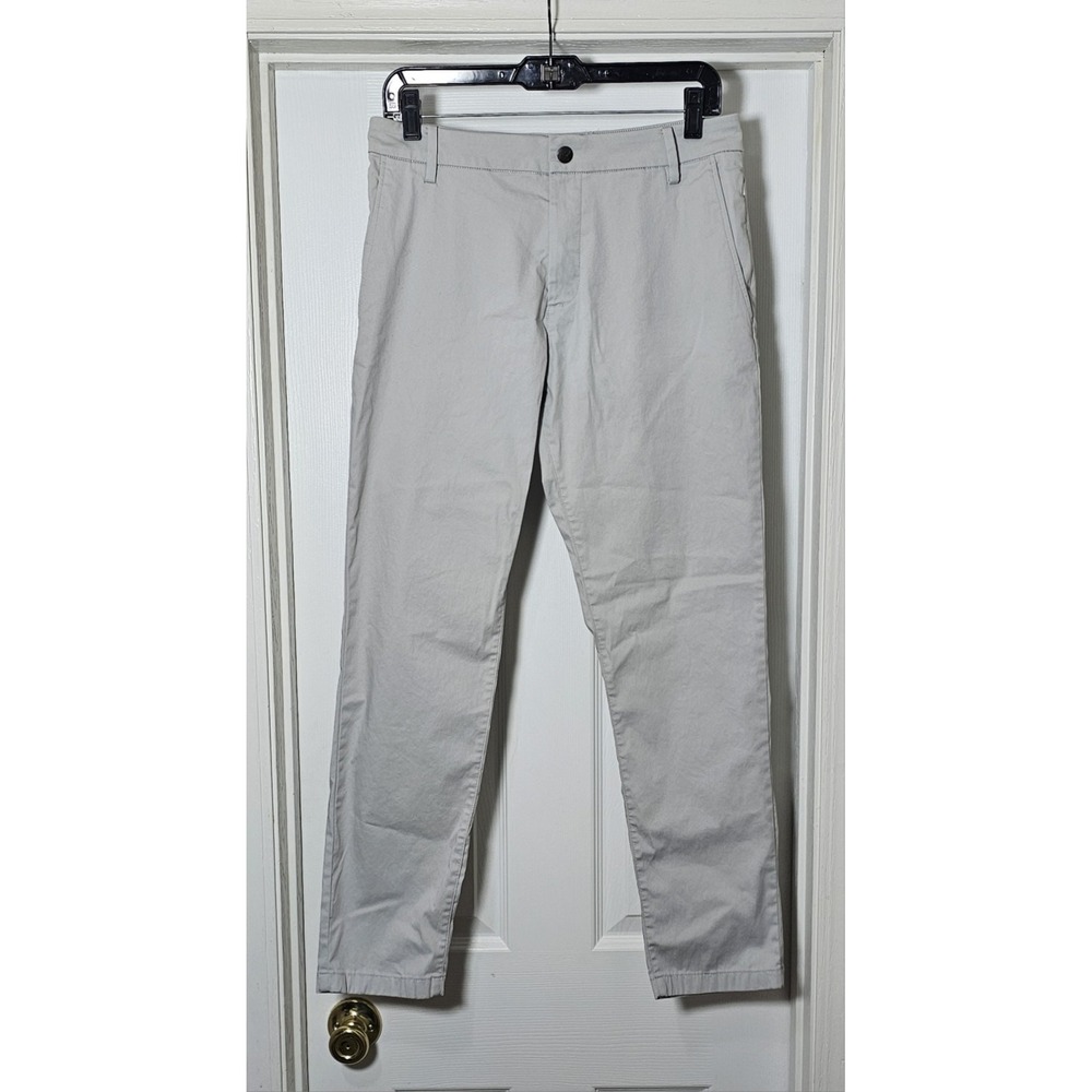 Birddogs Pants Mens 30x30 Light Gray Unlined Performance Chino Preppy Stretch